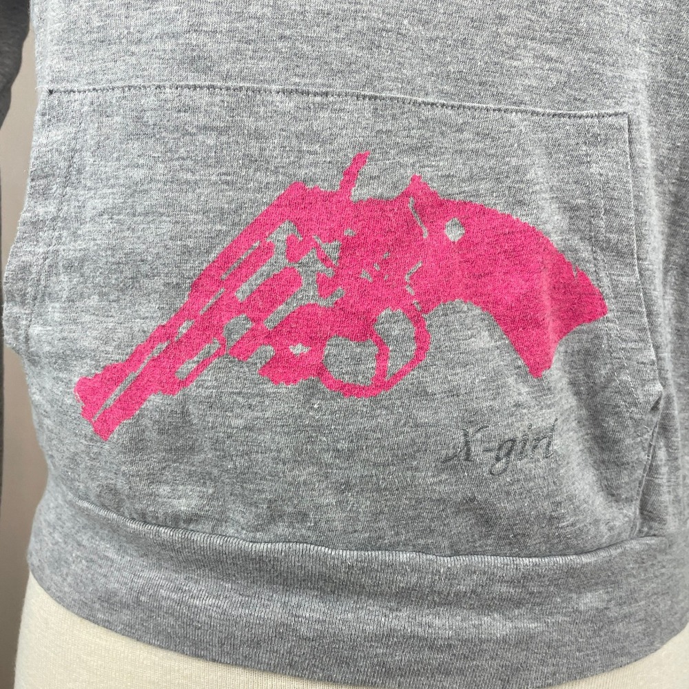Vintage X-GIRL 90s Womens (S) Long Sleeve pocket crew Kim Gordon Riot Japan Punk - Picture 2 of 8